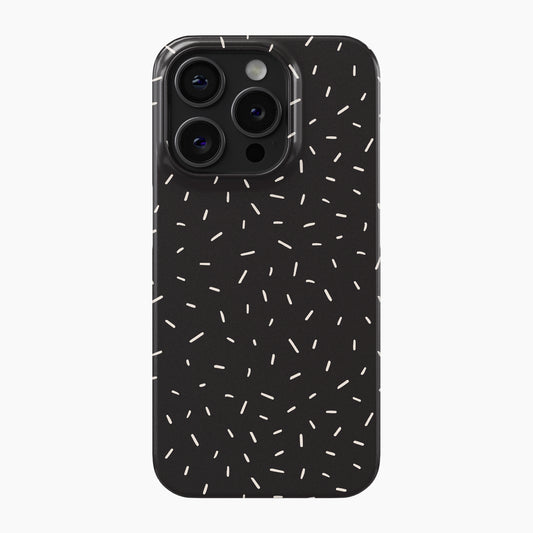 Black & White Speckled - Snap Phone Case