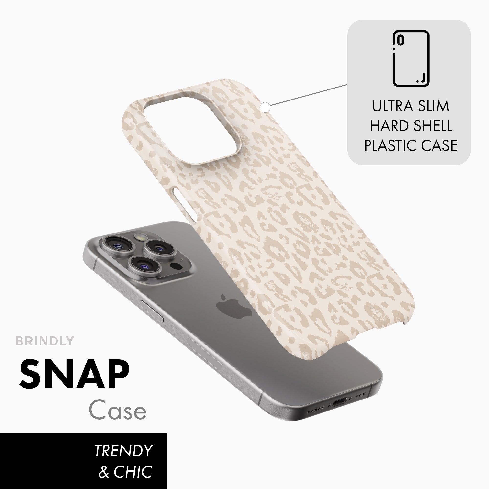 Beige Leopard - Snap Phone Case