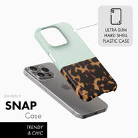 Mint Tortoise Shell - Snap Phone Case