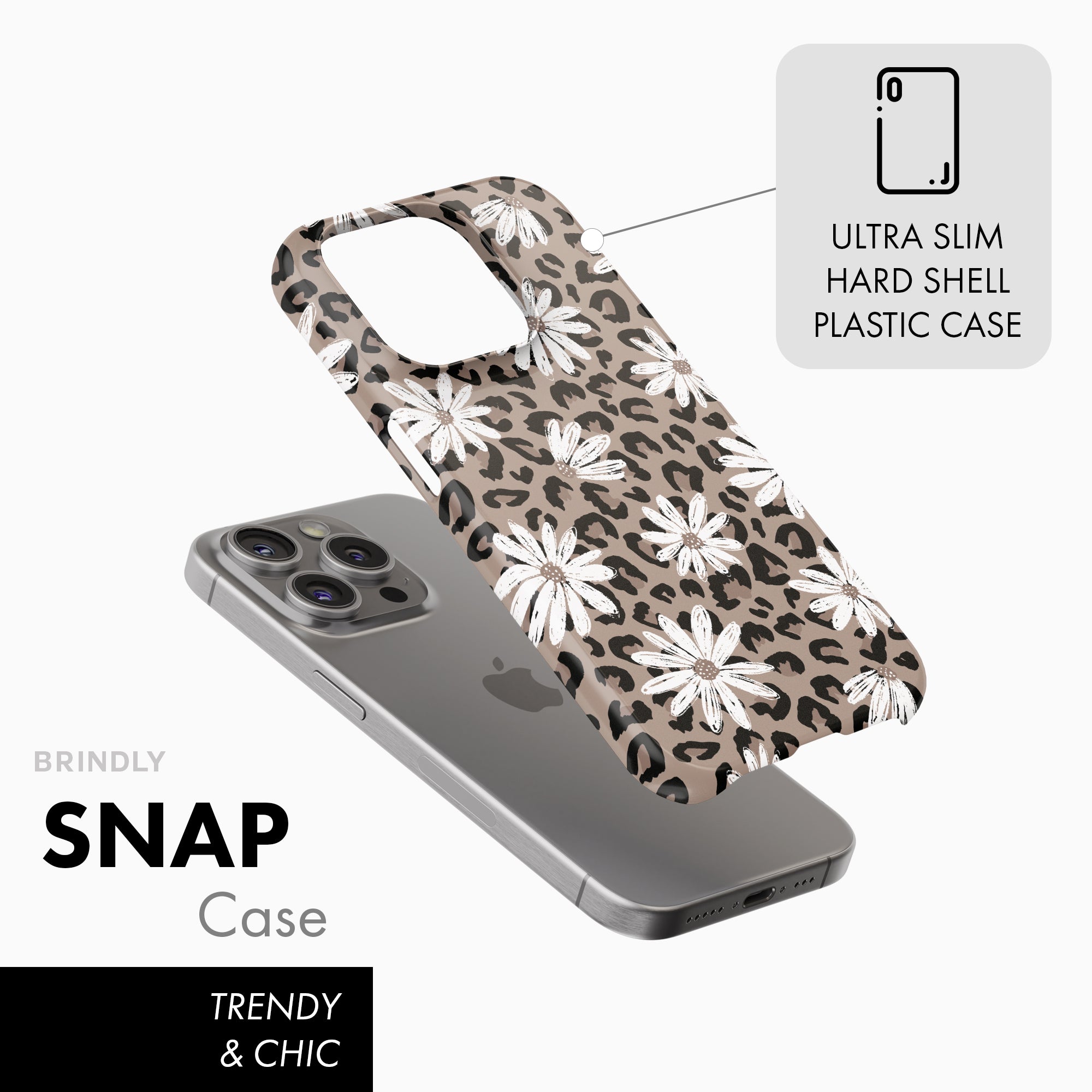 Leopard Daisy - Snap Phone Case