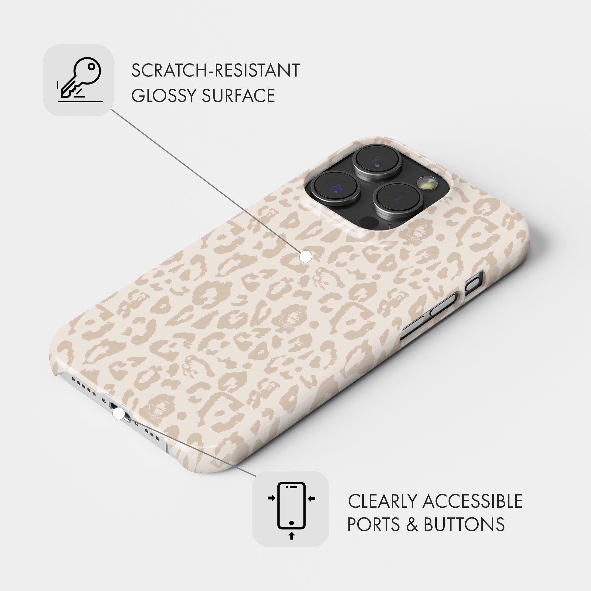 Beige Leopard - Snap Phone Case