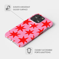 Pink & Red Stars - Snap Phone Case