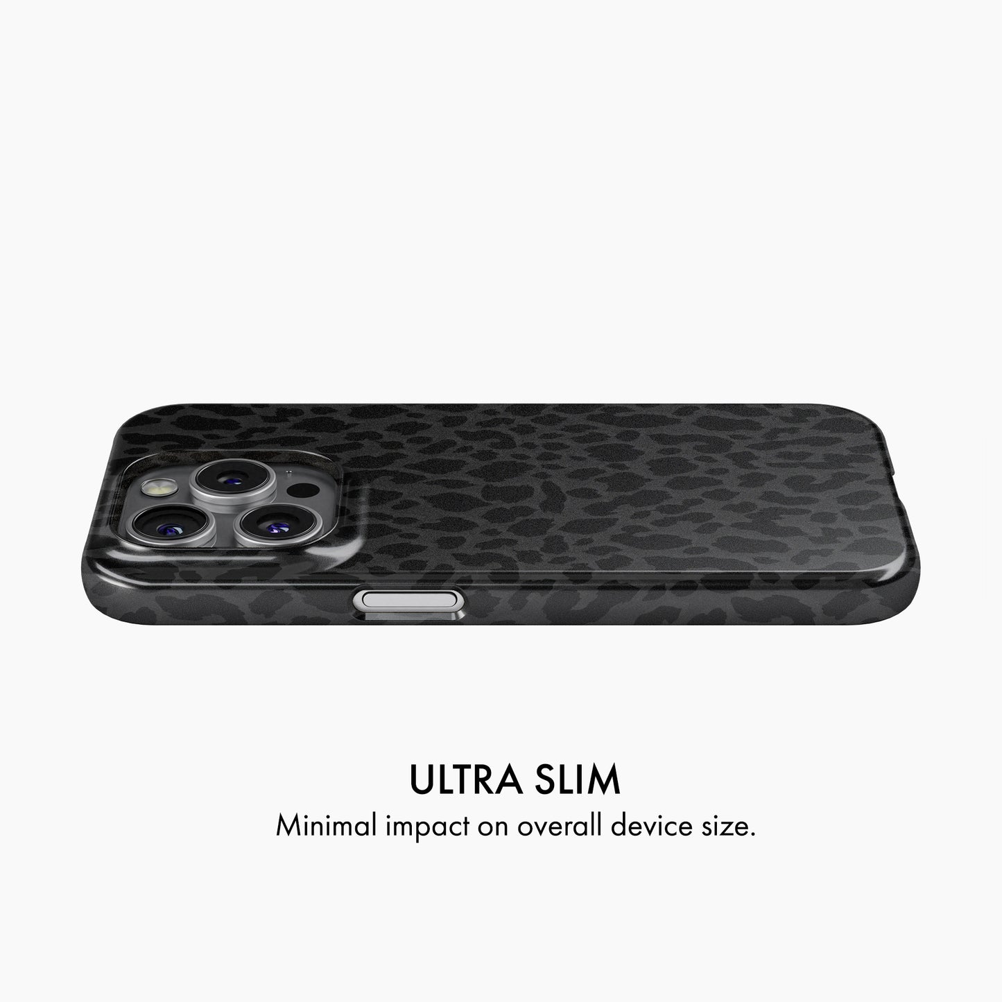 Black Leopard Print - Snap Phone Case
