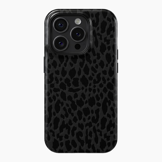 Black Leopard Print - Tough Phone Case