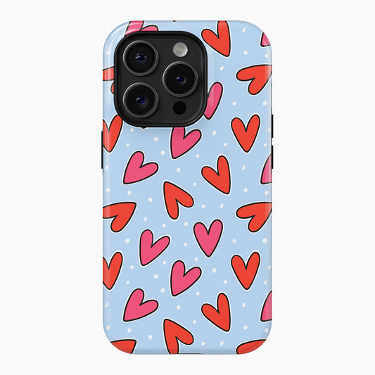 Hearts & Dots - Tough Phone Case