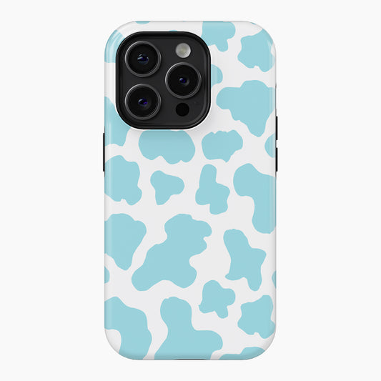 Baby Blue Cow Print - Tough Phone Case