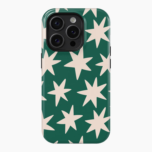 Green Stars - Tough Phone Case
