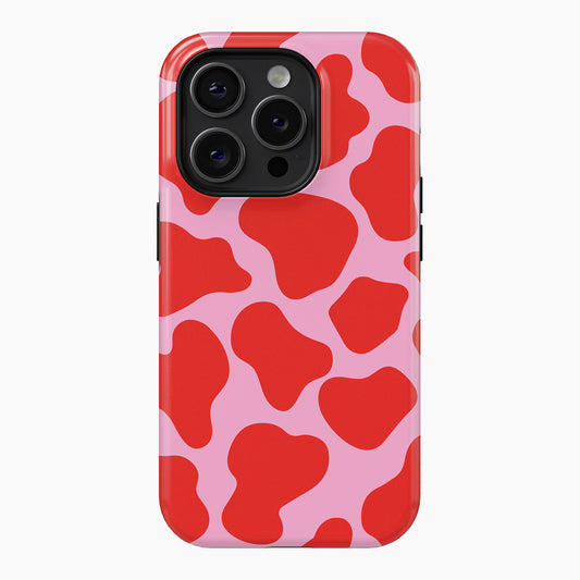 Red & Pink Cow Print - Tough Phone Case (MagSafe)