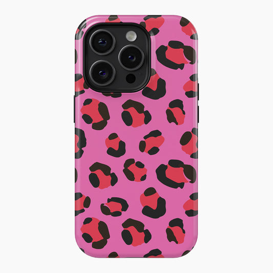 Pink & Red Leopard - Tough Phone Case (MagSafe)