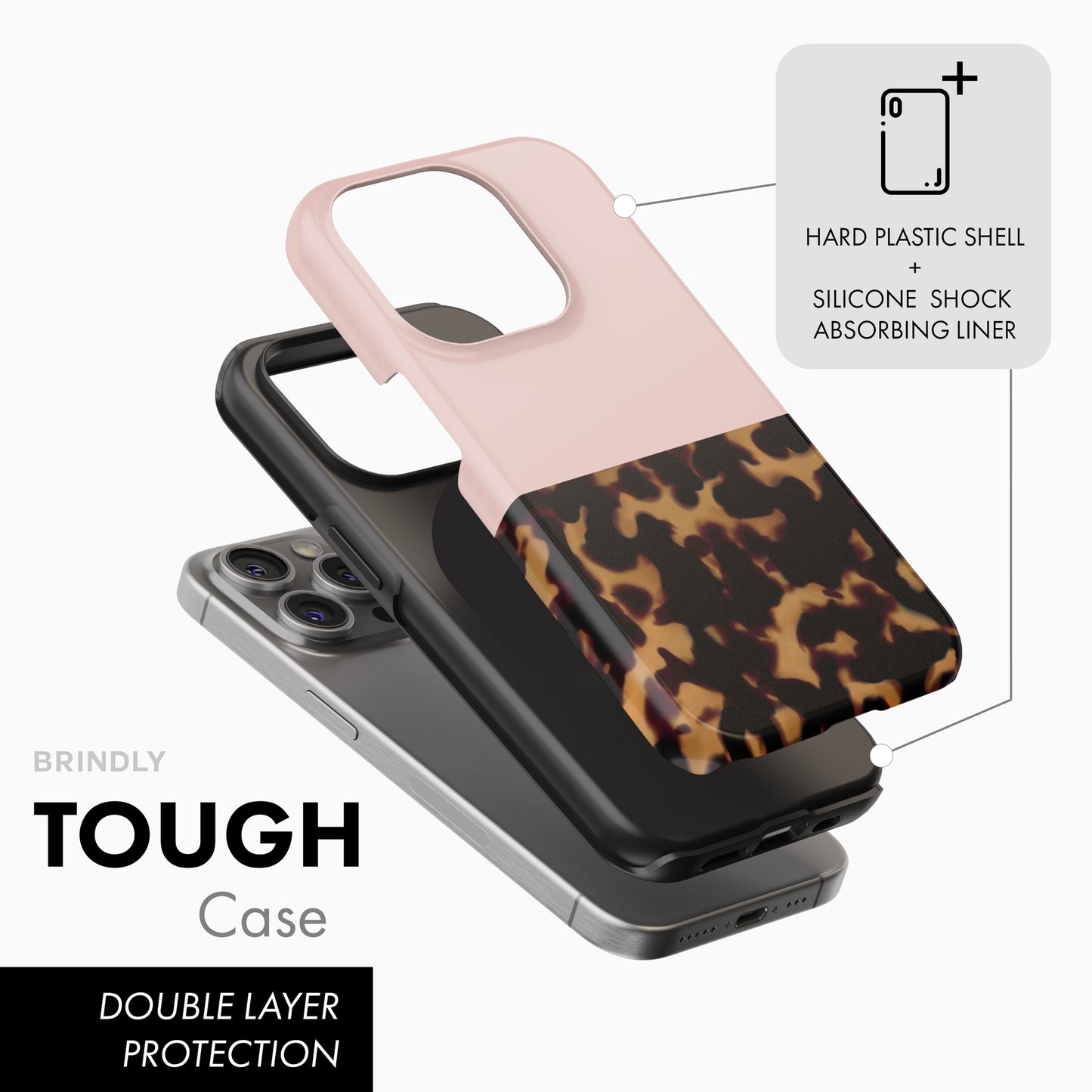 Pink Tortoise Shell - Tough Phone Case