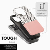 Blush Pink Polka Dot - Tough Phone Case