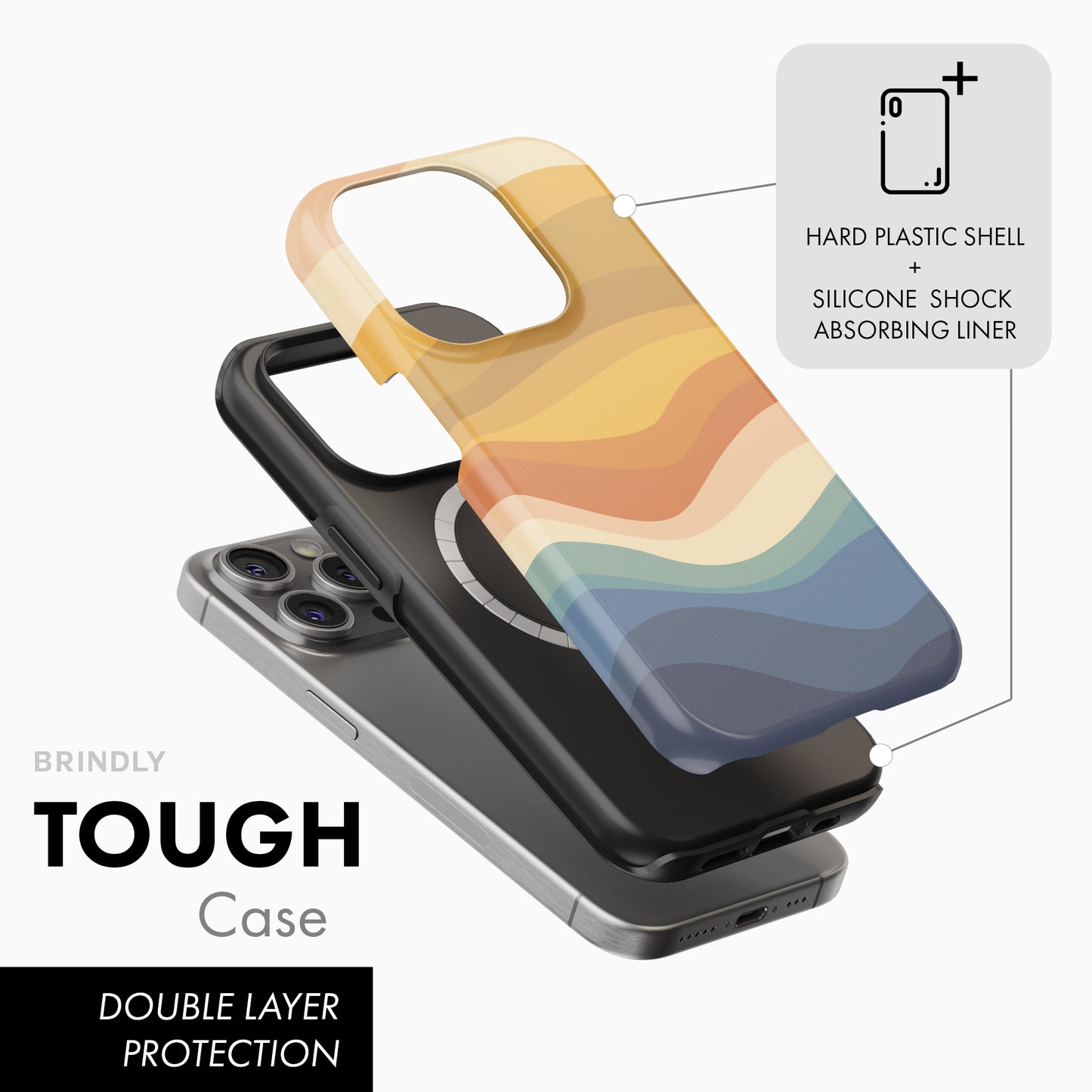 Retro Sunset - Tough Phone Case (MagSafe)