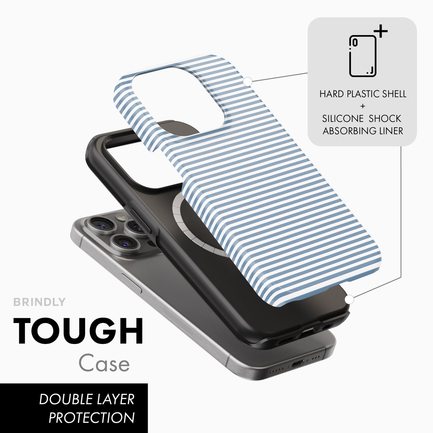 French Stripe - Tough Phone Case (MagSafe)