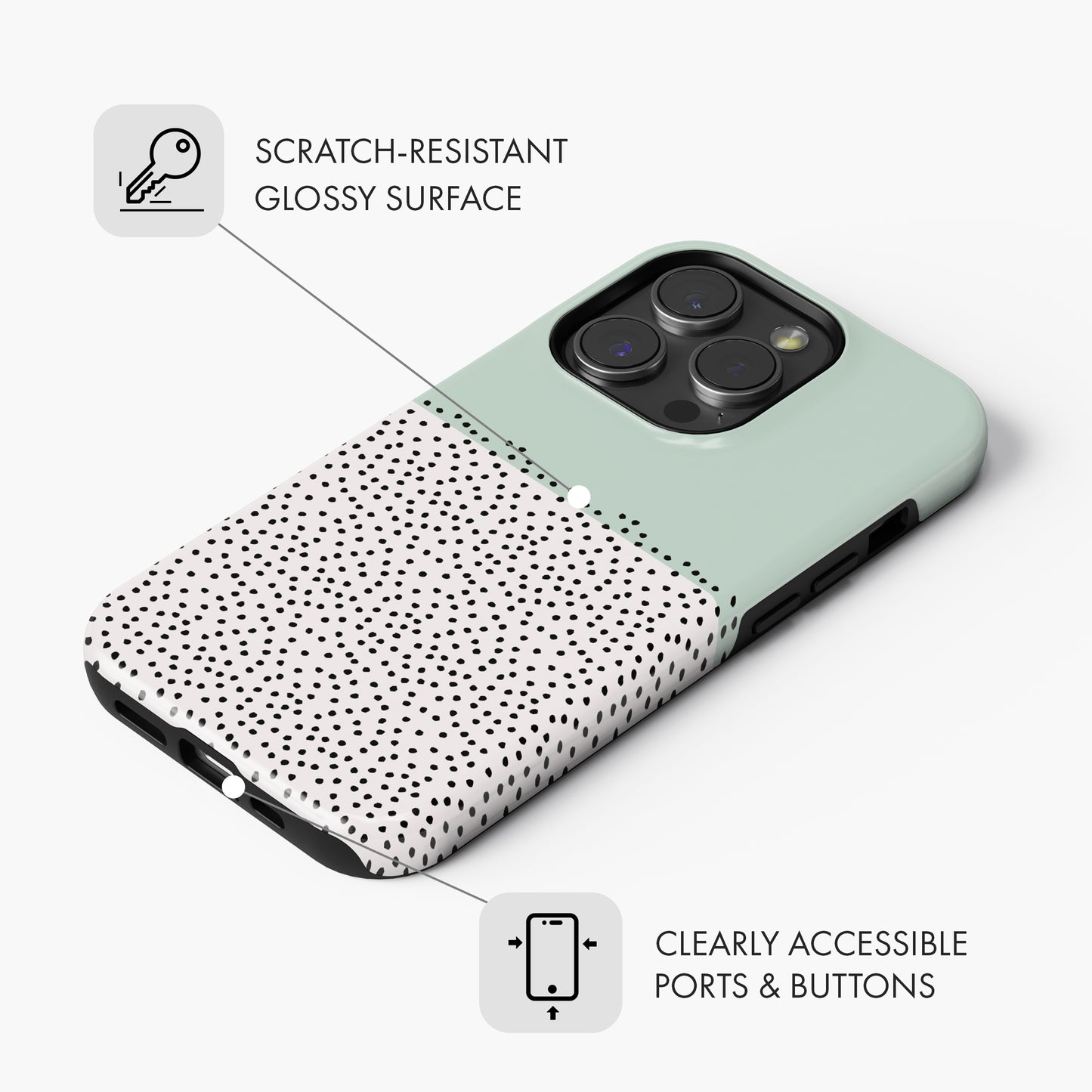 Green Mini Dots - Tough Phone Case