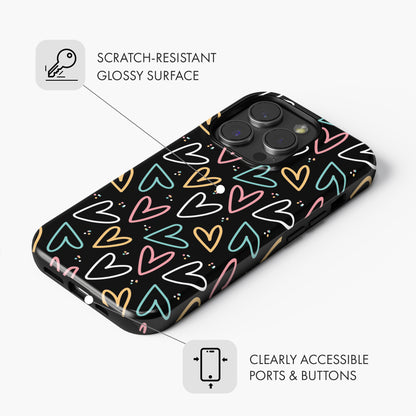 Neon Hearts - Tough Phone Case (MagSafe)