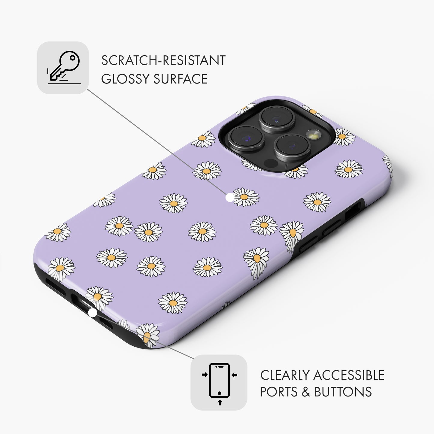 Purple Daisy - Tough Phone Case