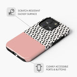 Blush Pink Polka Dot - Tough Phone Case