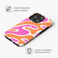 Pink & Orange Wave - Tough Phone Case