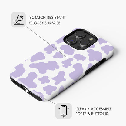 Purple Cow Print - Tough Phone Case