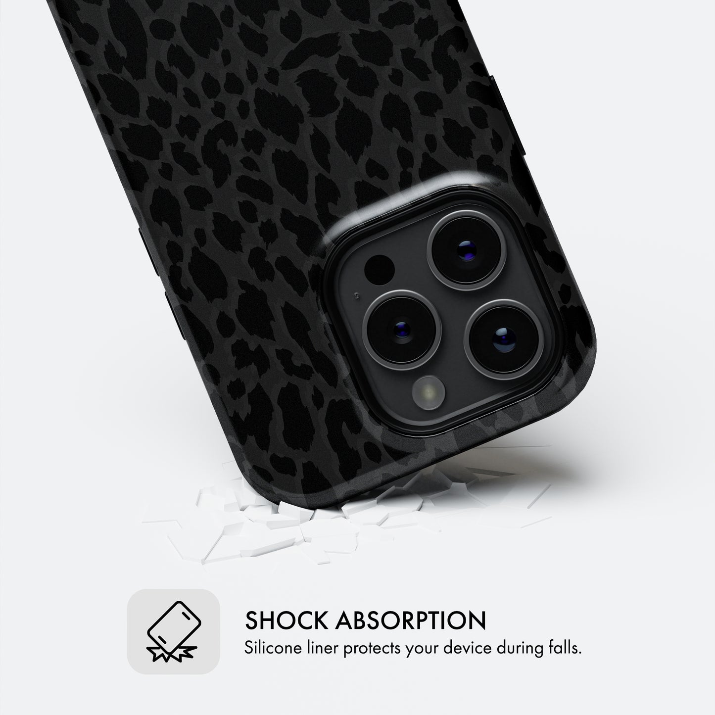 Black Leopard Print - Tough Phone Case