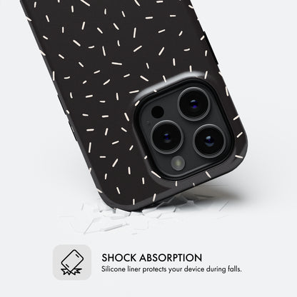 Black & White Speckled - Tough Phone Case