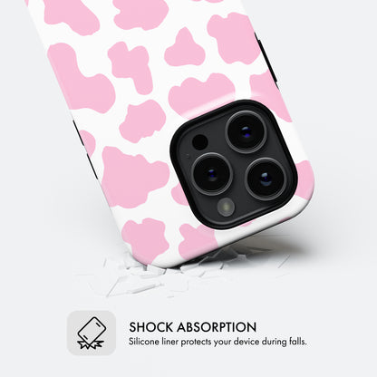 Pink Cow Print - Tough Phone Case