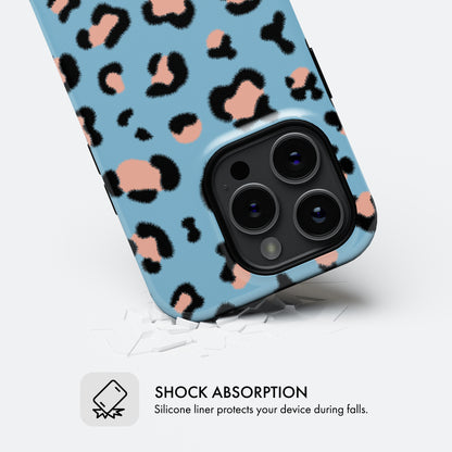 Blue Leopard Print - Tough Phone Case