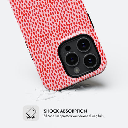 Red & Pink Spot - Tough Phone Case