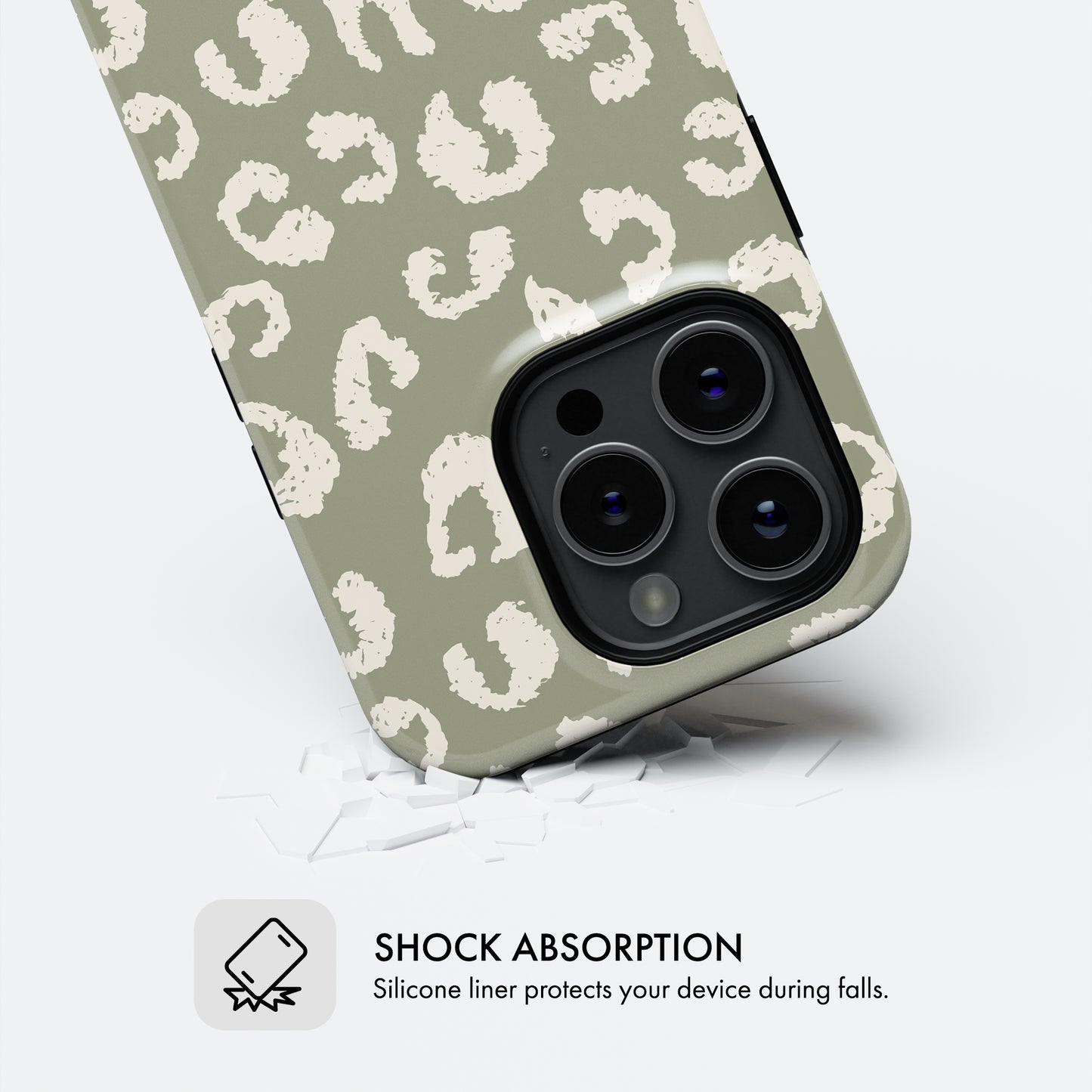 Khaki Leopard Print - Tough Phone Case