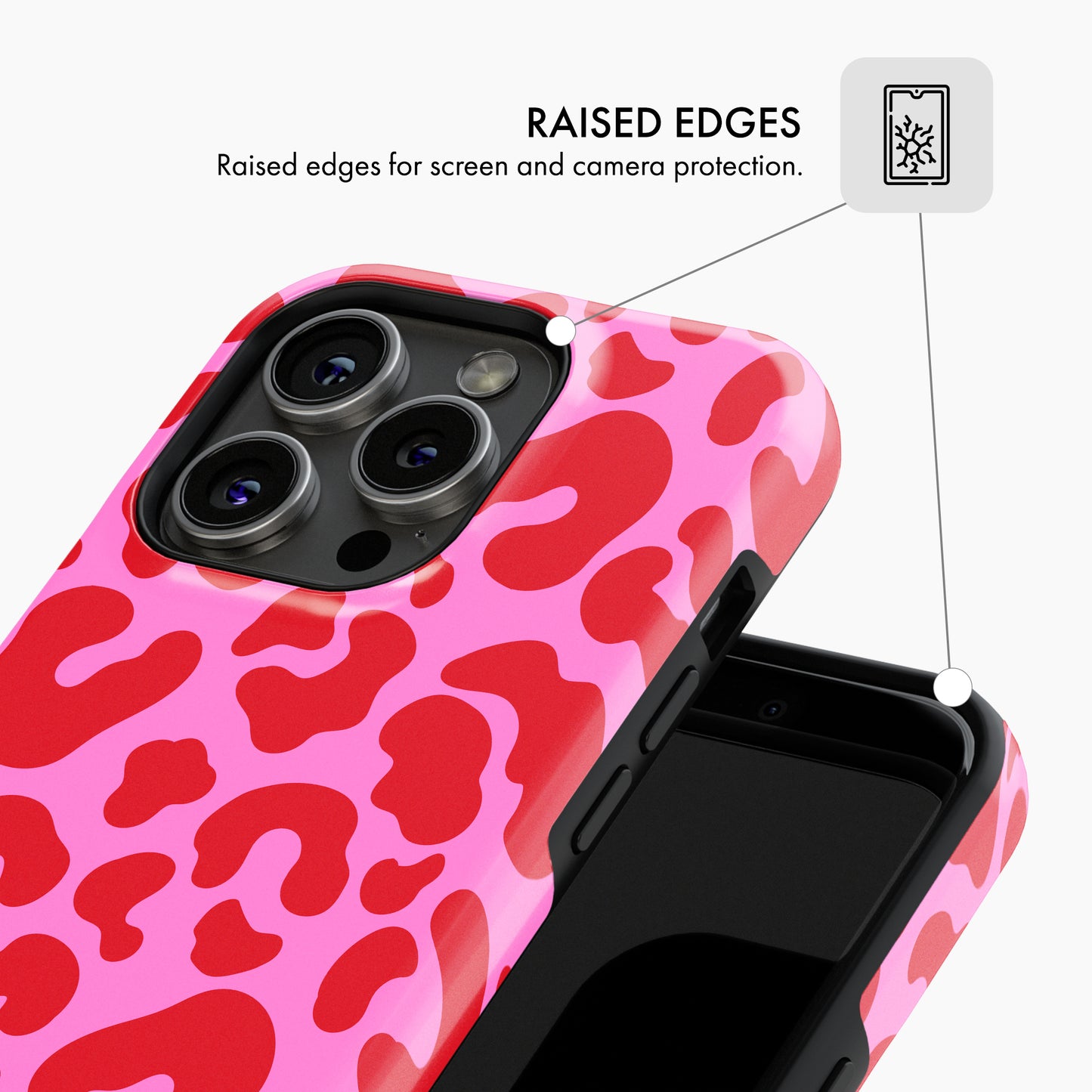 Red & Pink Leopard - Tough Phone Case