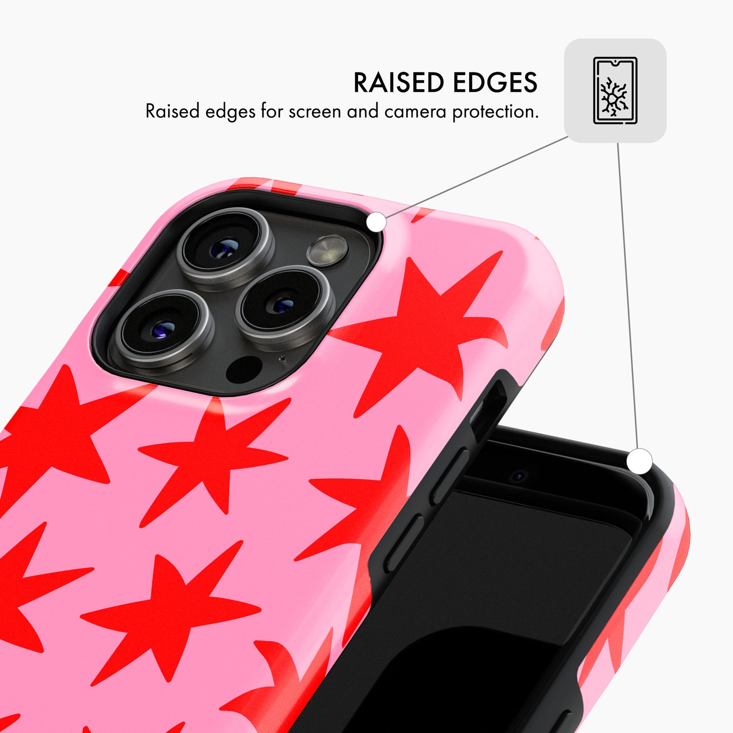 Pink & Red Stars - Tough Phone Case
