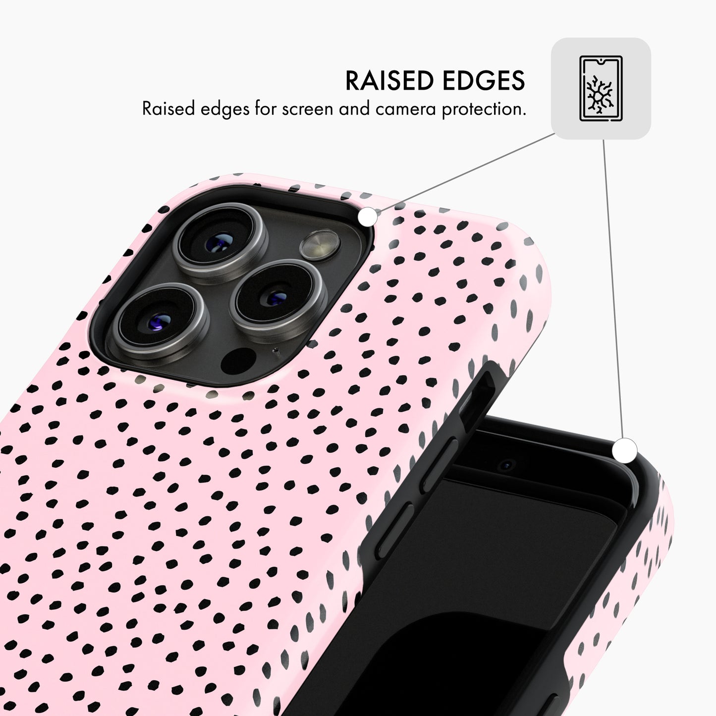Pink Polka Dot - Tough Phone Case