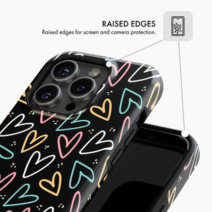 Neon Hearts - Tough Phone Case (MagSafe)