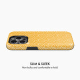 Mustard Yellow Polka Dot - Tough Phone Case