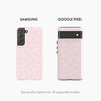 Pastel Pink Floral - Tough Phone Case