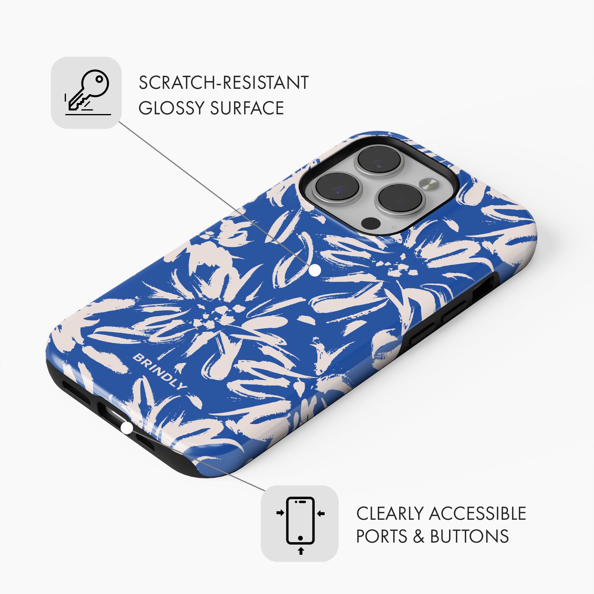 Wildflower Blue - Tough Phone Case