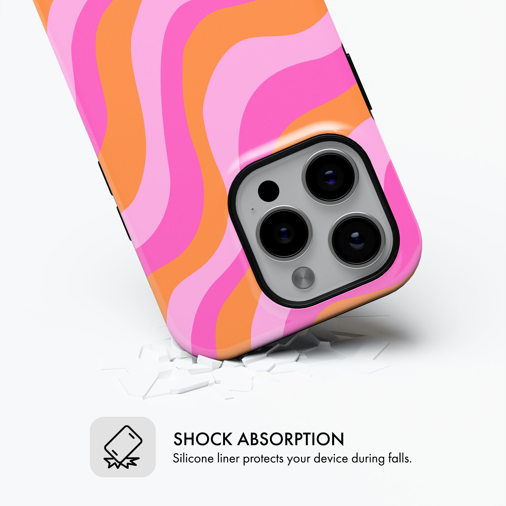 Pink Orange Wave - Tough Phone Case
