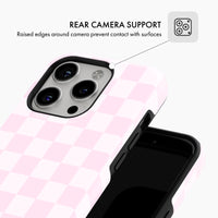 Pastel Pink Check - Tough Phone Case