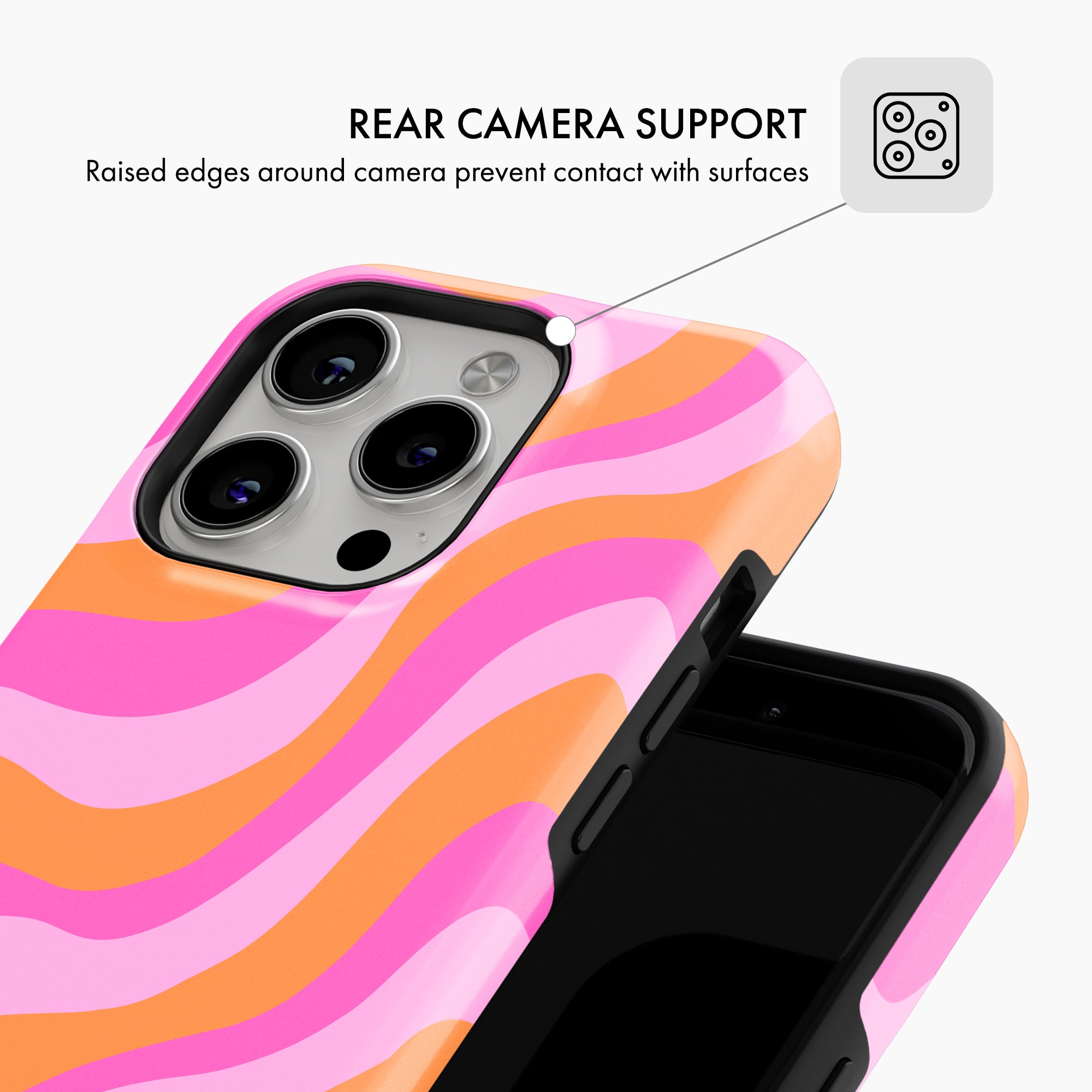 Pink Orange Wave - Tough Phone Case