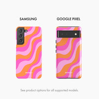 Pink Orange Wave - Tough Phone Case