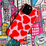 Red & Pink Cow Print - Tough Phone Case