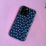 Navy Pink Hearts - Tough Phone Case (MagSafe)