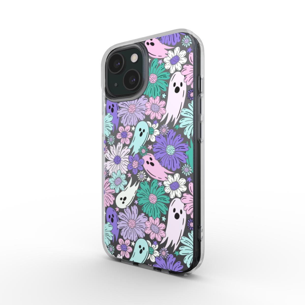 Ghostly Garden - Clear Phone Case