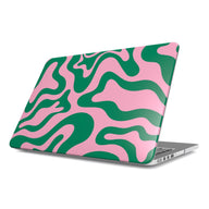 Pink & Green Lines - Macbook Cover