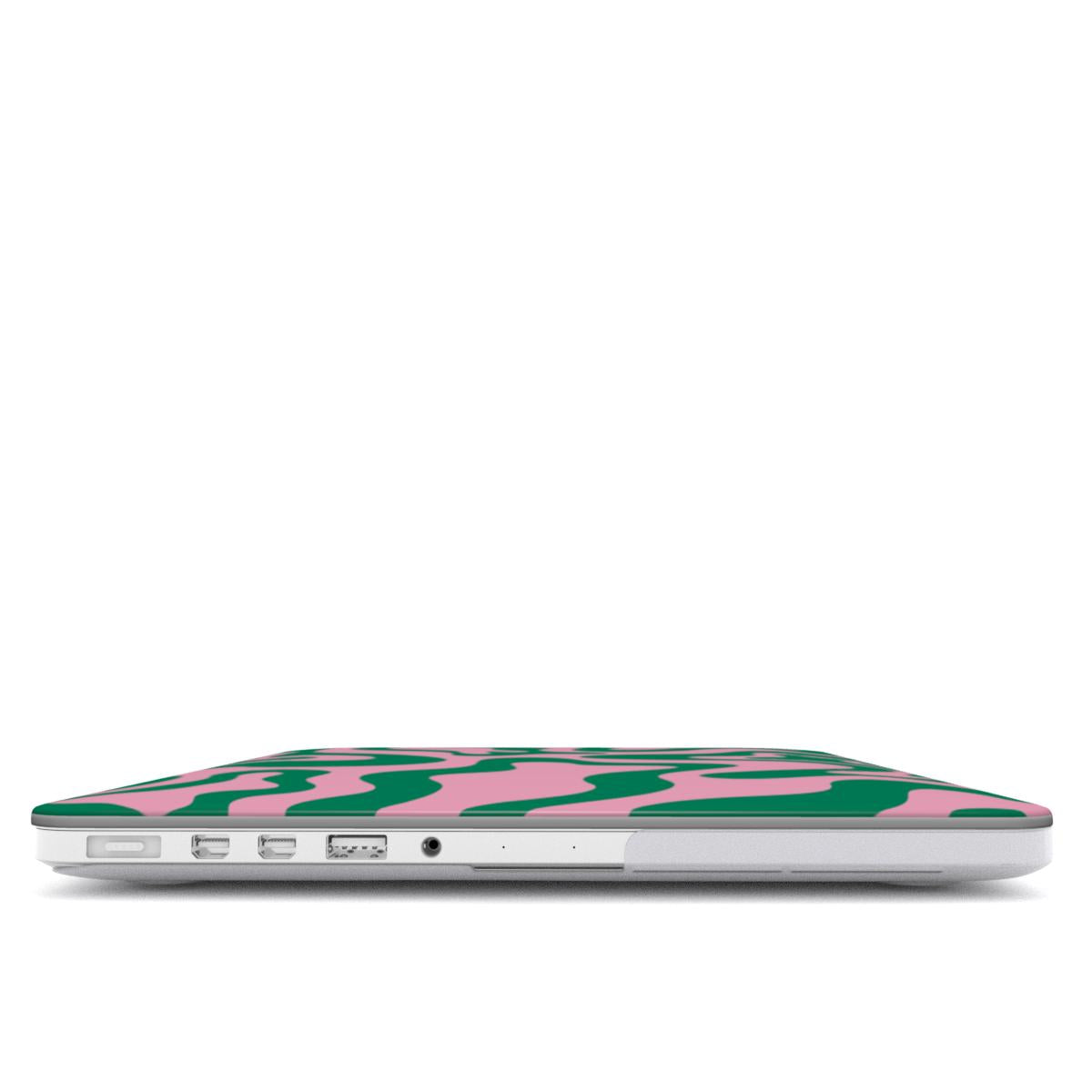 Pink & Green Lines - Macbook Cover