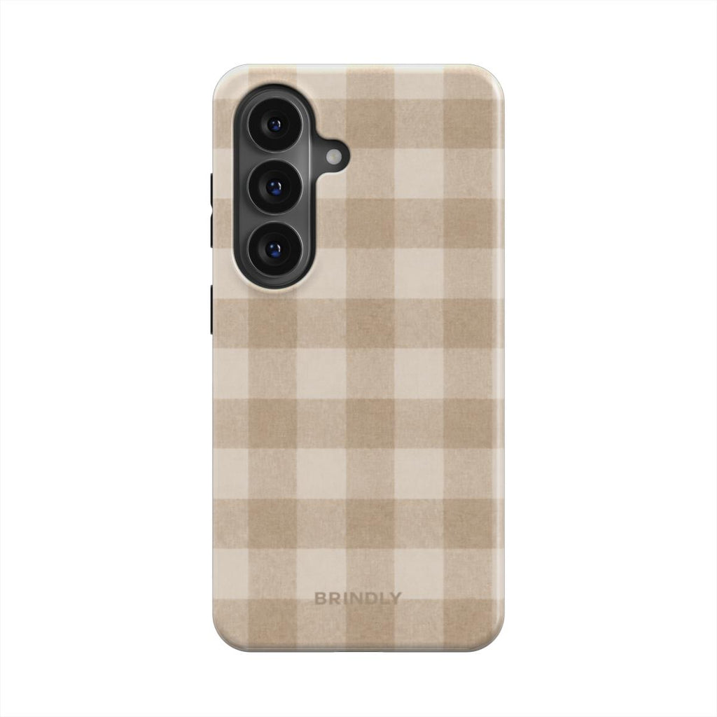 Oatmeal Check - Magnetic Tough Phone Case