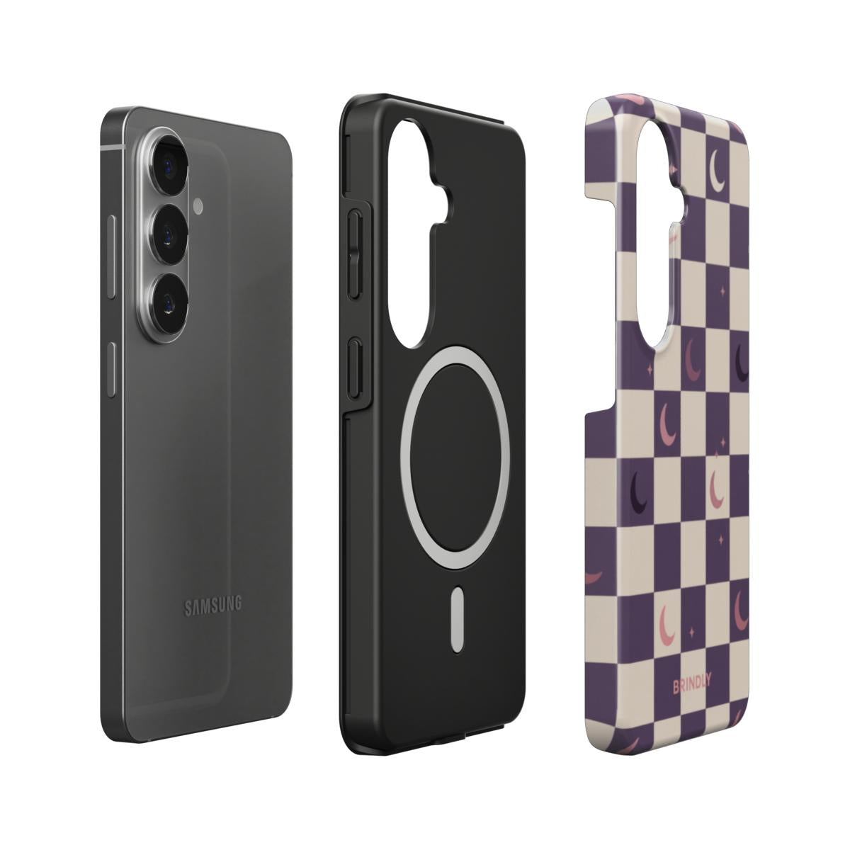 Crescent Check - Magnetic Tough Phone Case
