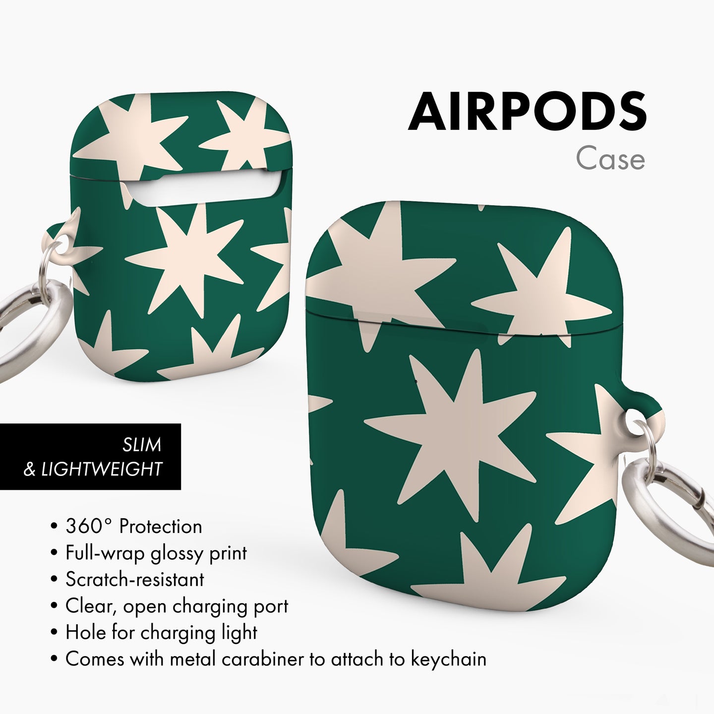 Green Stars - AirPods Case