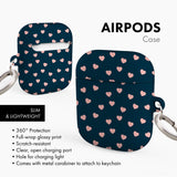 Navy Pink Hearts - AirPods Case