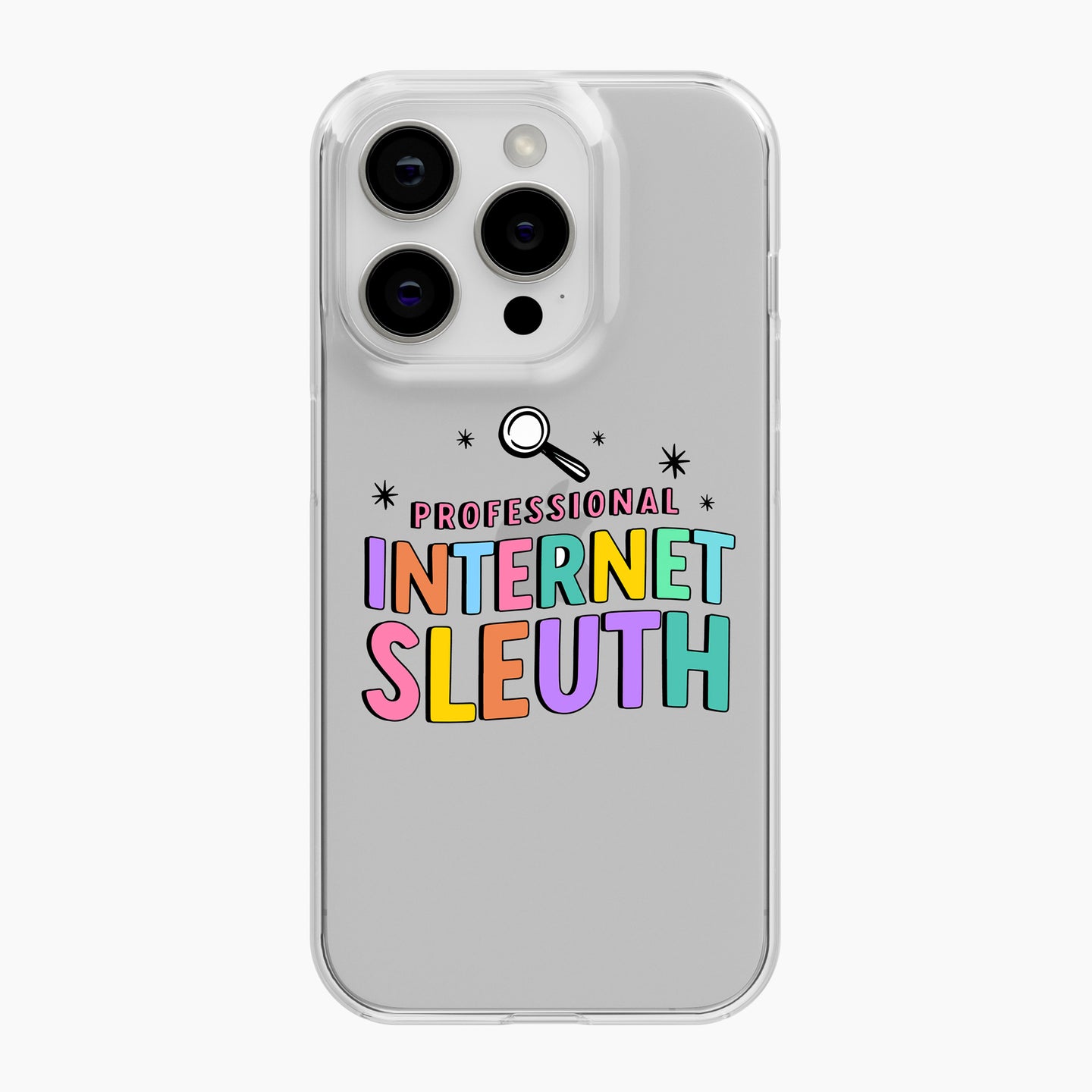 Professional Internet Sleuth - Clear Phone Case